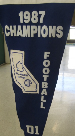 The section flag where Michael Serrato and his team won in 1987.