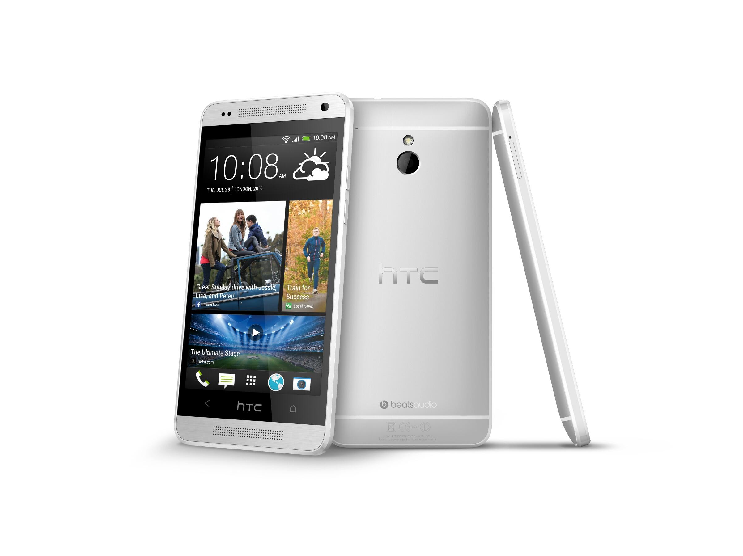 HTC One Minis 720p, 4.3 inch display.