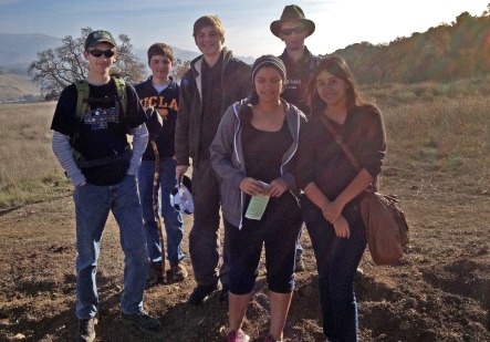 Hiking Club poses on the trail.