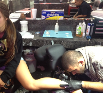 Senior Breanna Lopez gets her first tattoo.