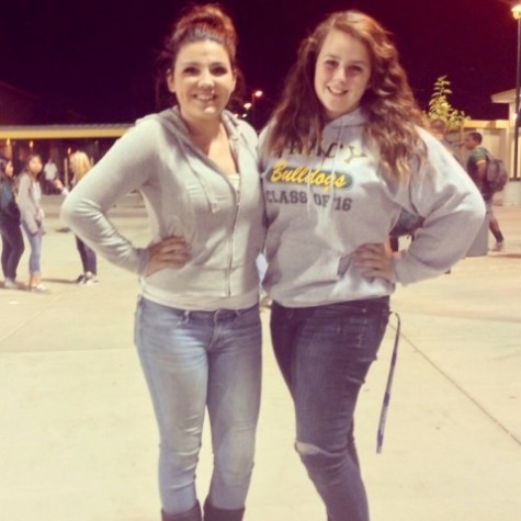 My friend Mariah Mendez and I at one of the last home football games of the season as sophomores. 
