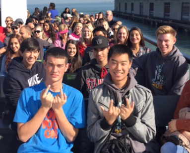 Ag/Sci juniors get ready to head over to Alcatraz Island on their field trip in San Francisco. 