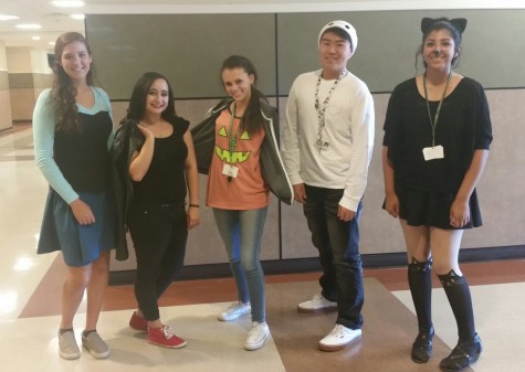 Students dress up for the day before Halloween