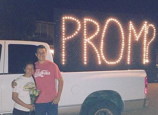 Junior Noah Woodard asks sophomore Ally Vierra to prom with his creative promposal.