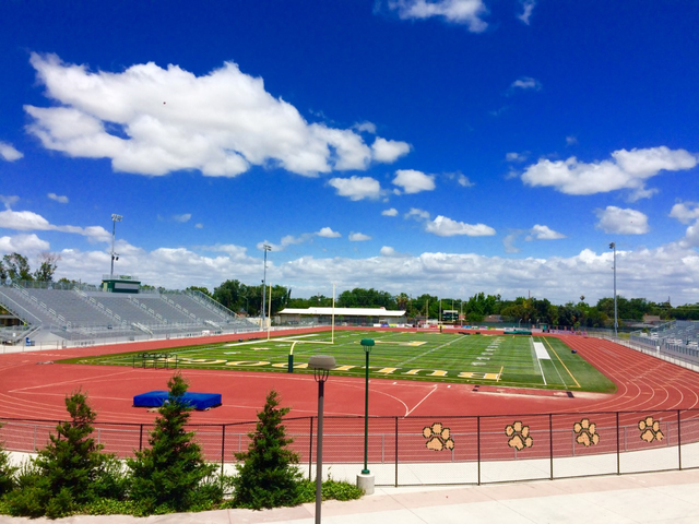 Although the stadium is empty now, the stands will be filled with family and friends and over 500 graduates will be on the field on Saturday, May 28.