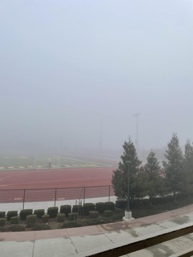 Foggy morning during first period. 