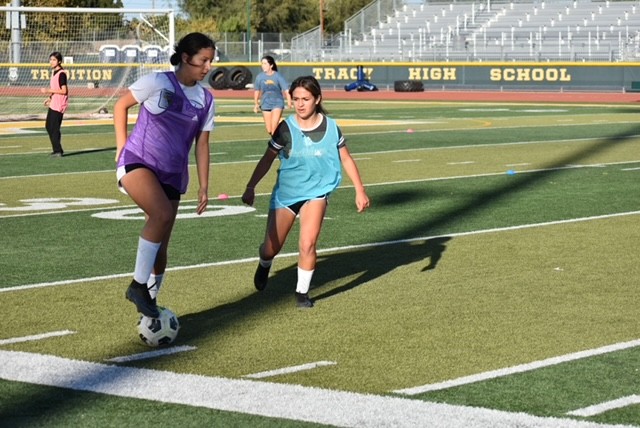 Girls Soccer Approaching